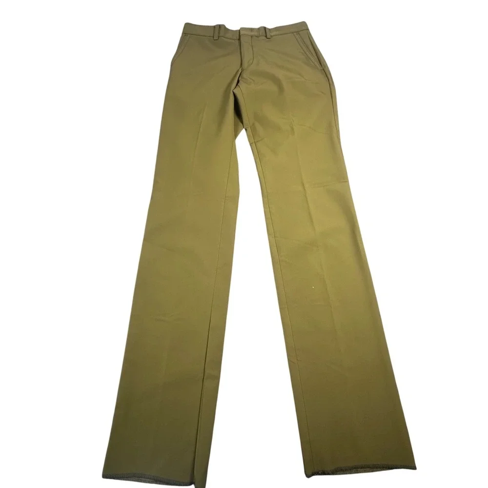 Louis Castel Mens Olive Green Technical Golf Chino Trousers Pants 32x34